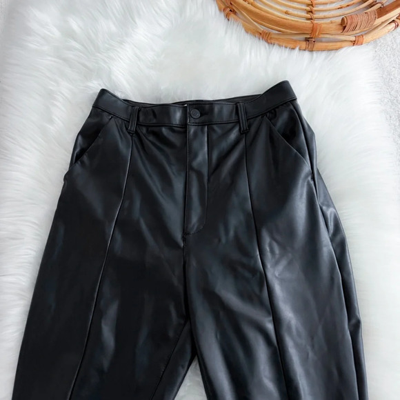 Abercrombie & Fitch Black Leather Pants - Picture 6 of 14